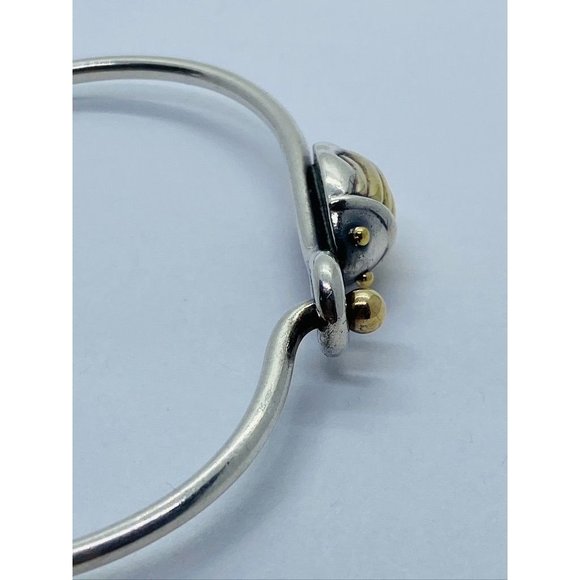 Tiffany & Co. Sterling Silver 18K Yellow Gold Scarab Hook & Eye Bracelet - Picture 8 of 9